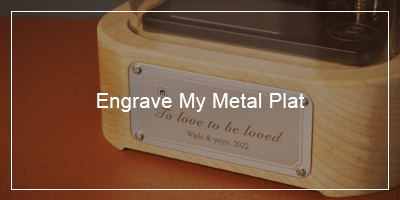 Link to the customized engraving service of metal plate in Muro Box